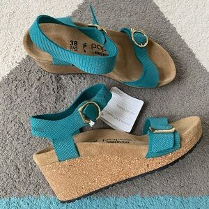 BIRKENSTOCK SOLEY NUBUCK  Papillio Turquoise Bay
